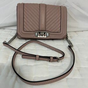 Rebecca Minkoff Small Love Leather Crossbody Bag - Soft Pink